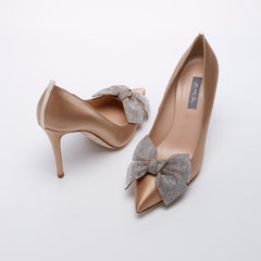 SJP by Sarah Jessica Parker Samara 100mm Nude Satin Pumps