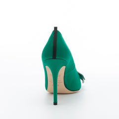 SJP by Sarah Jessica Parker Samara 100mm Emerald Green Satin Pumps