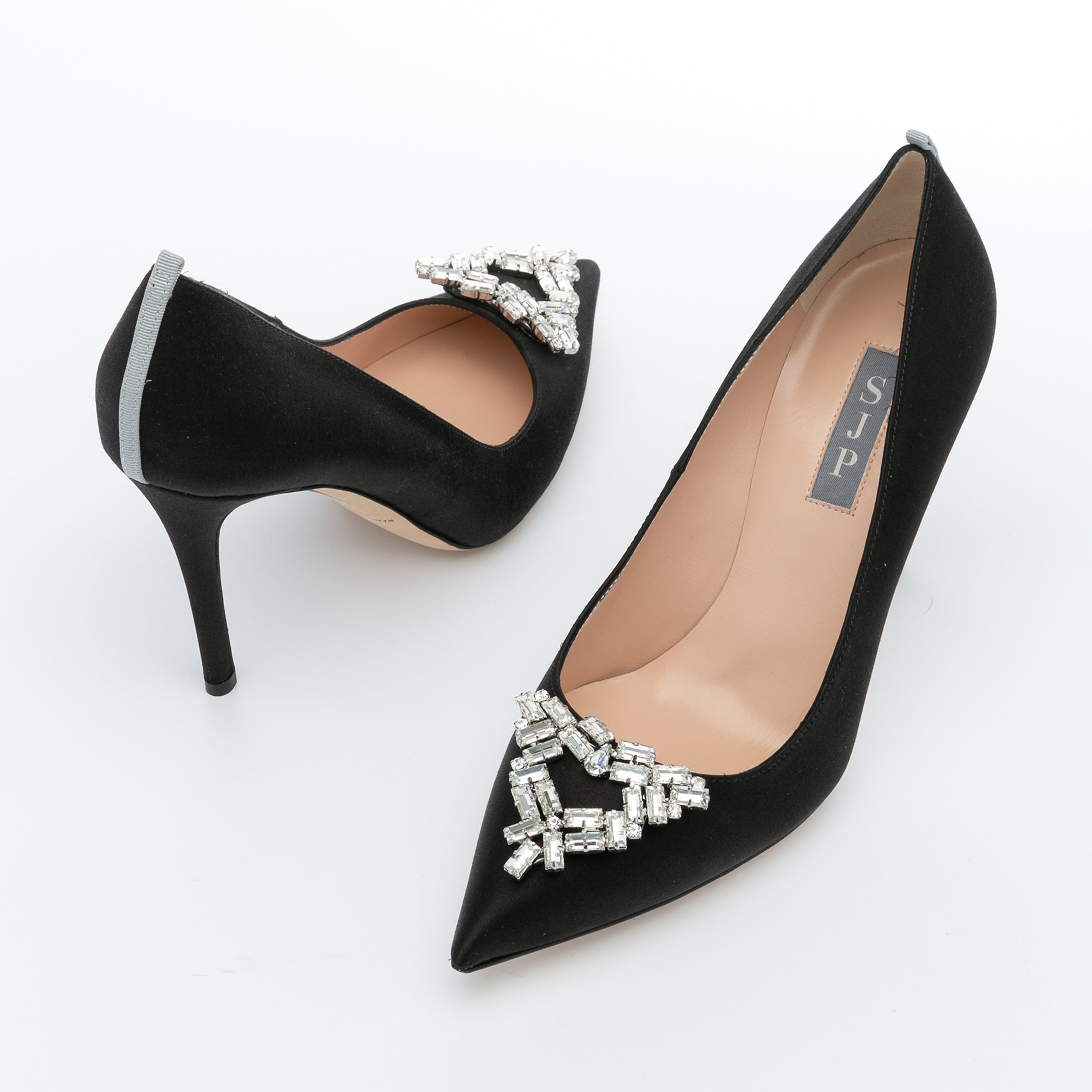 SJP by Sarah Jessica Parker Ola 100mm Black Satin Pumps