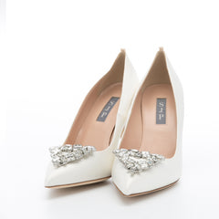 SJP by Sarah Jessica Parker Ola 100mm Ivory Satin Pumps