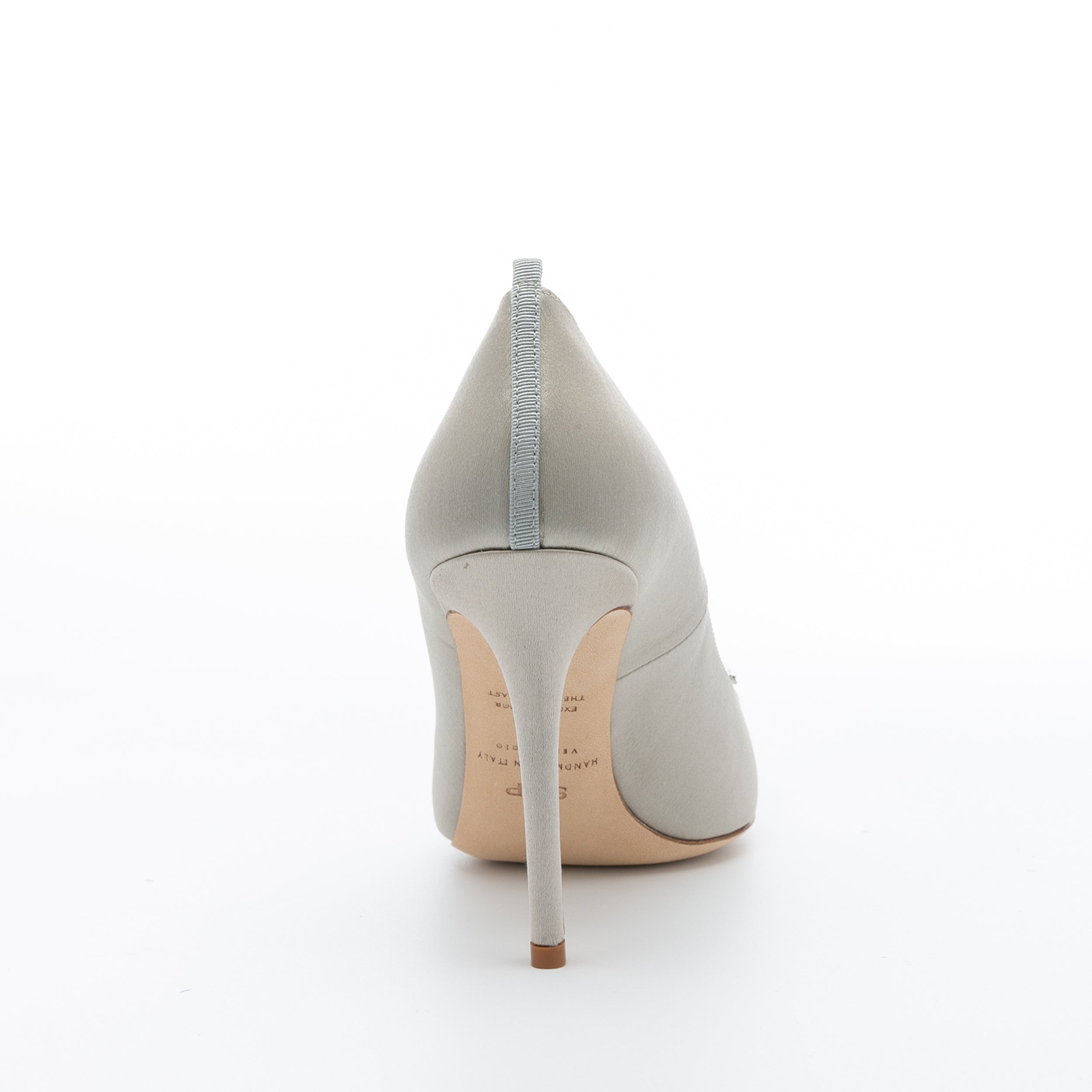 SJP by Sarah Jessica Parker Noussa 100mm Light Grey Satin Pumps