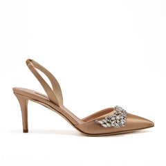 SJP by Sarah Jessica Parker Frieze 70mm Nude Satin Pumps