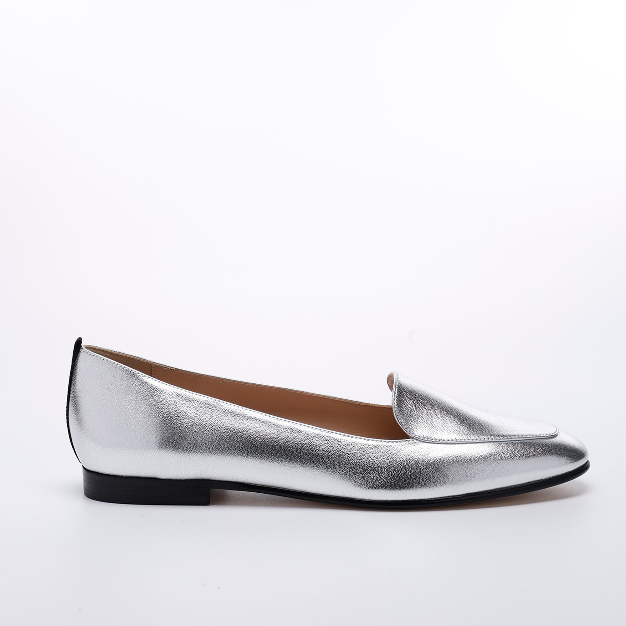 SJP by Sarah Jessica Parker Ped Bis 10mm Silver Leather Flat Sandals