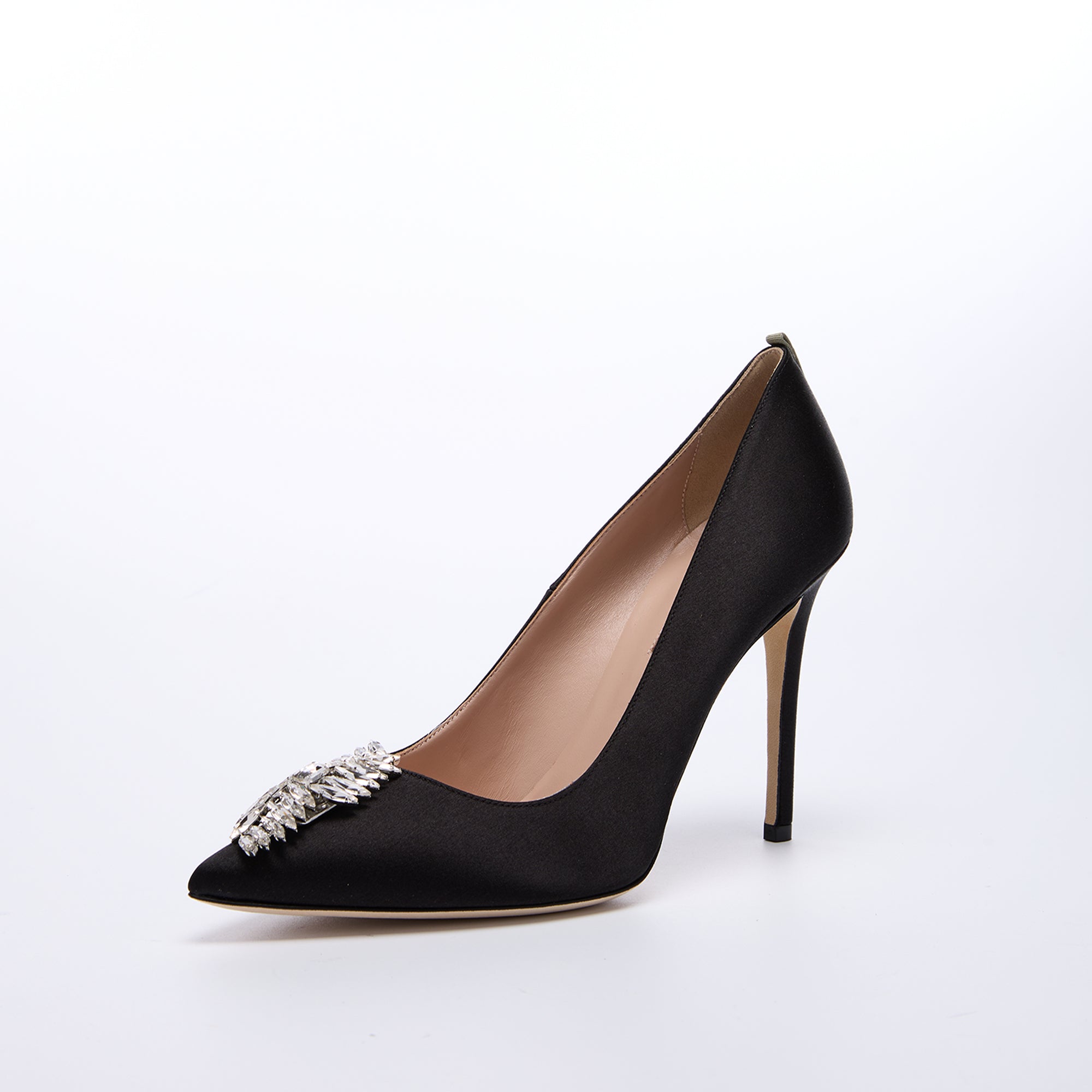 SJP by Sarah Jessica Parker Lunden 100mm Black Satin Pumps