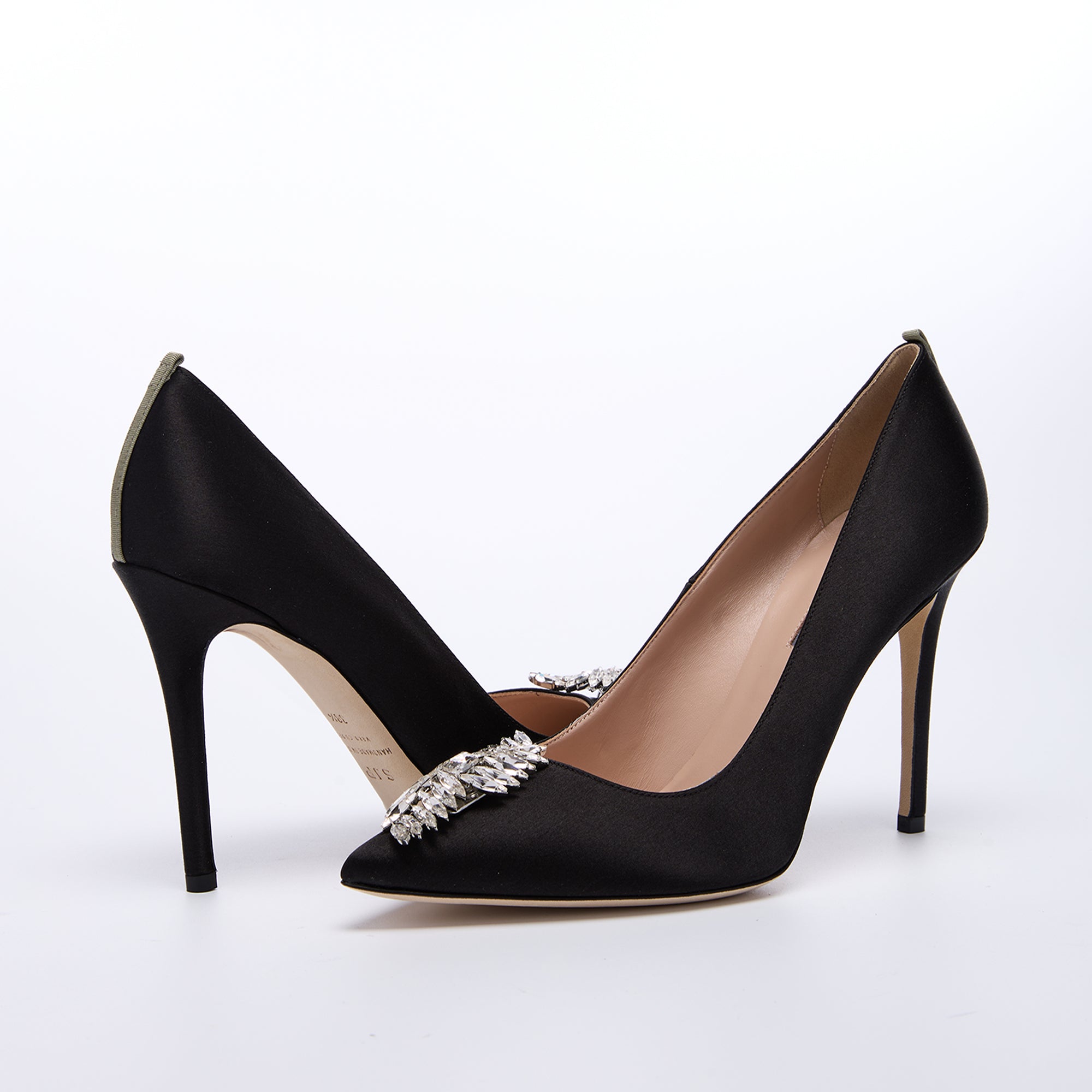 SJP by Sarah Jessica Parker Lunden 100mm Black Satin Pumps