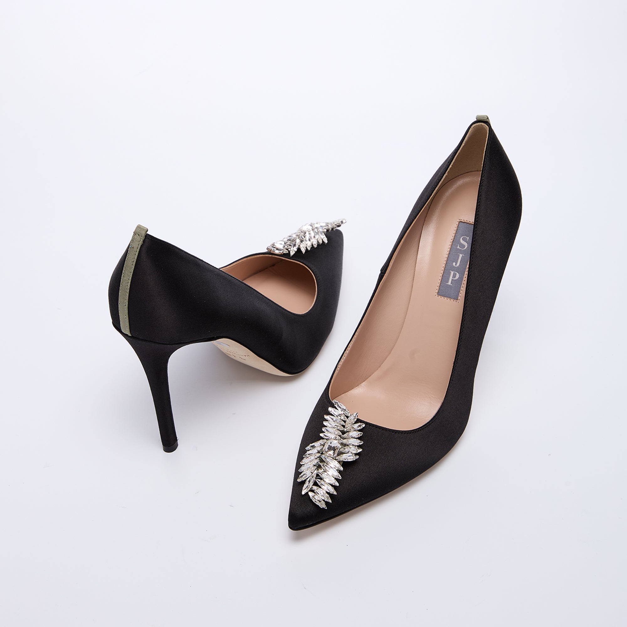 SJP by Sarah Jessica Parker Lunden 100mm Black Satin Pumps