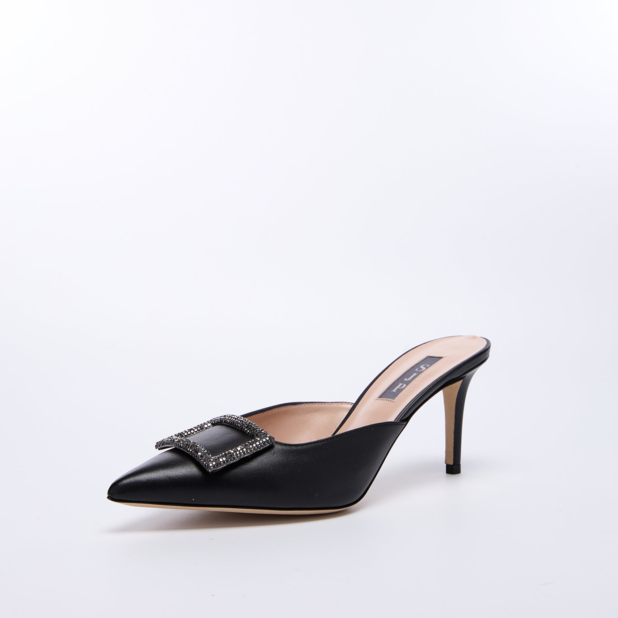 SJP by Sarah Jessica Parker Noble 70mm Black Leather Mules