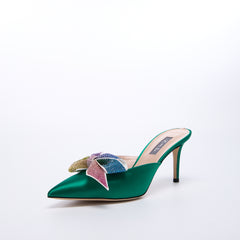 SJP by Sarah Jessica Parker Darma 70mm Emerald Green Satin Mules