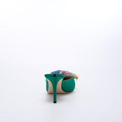 SJP by Sarah Jessica Parker Darma 70mm Emerald Green Satin Mules