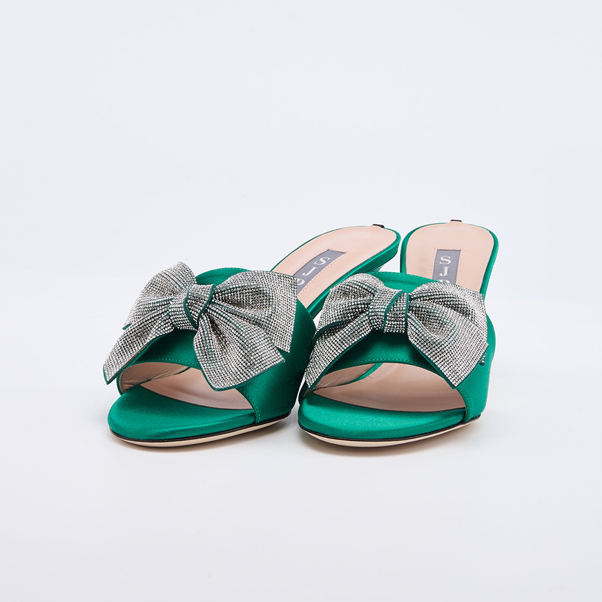 SJP by Sarah Jessica Parker Alcott 70mm Emerald Green Satin Sandals