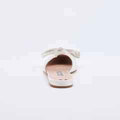 SJP by Sarah Jessica Parker Viv 10mm Ivory Satin Flat Sandals