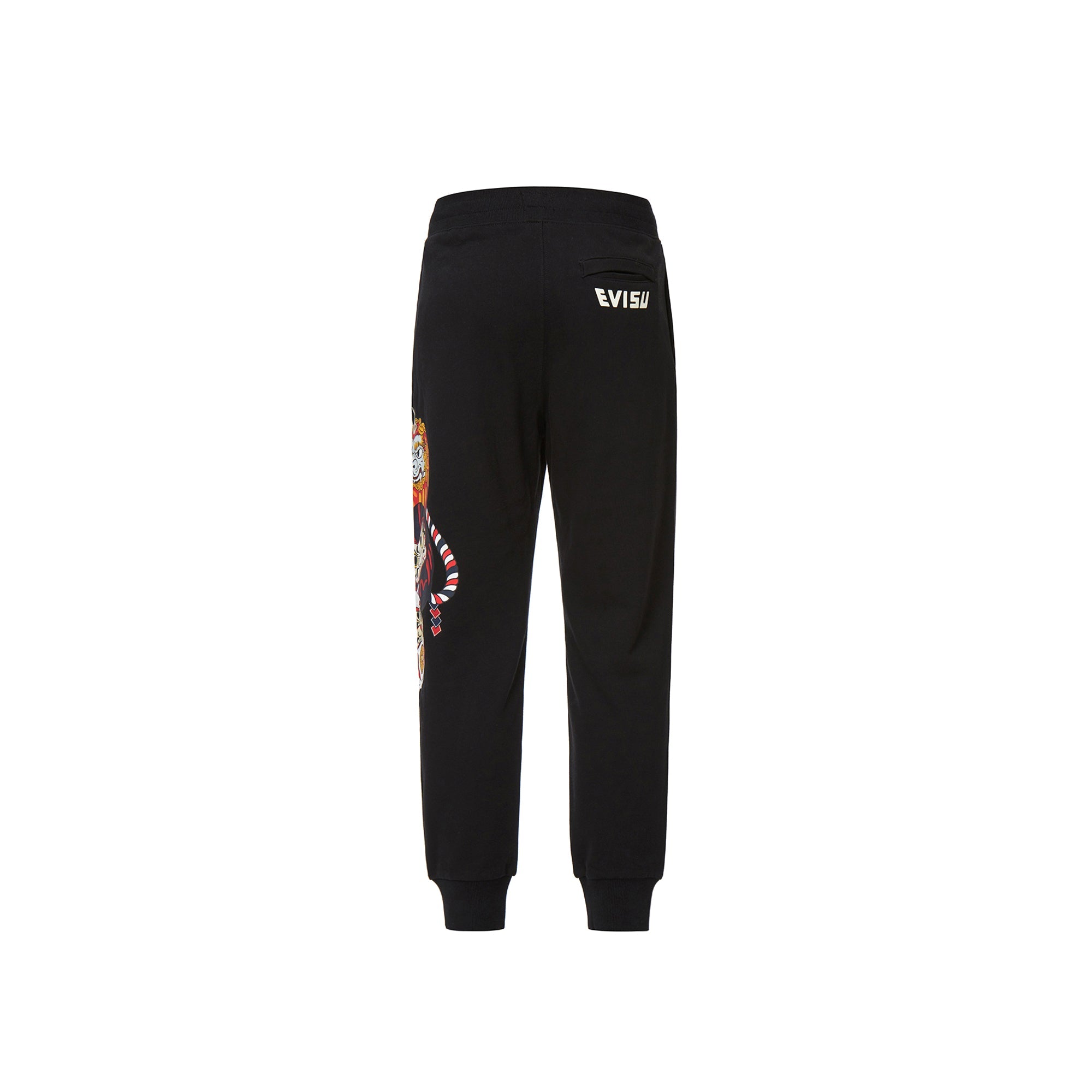 Evisu Black Daruma Buddy Printed Sweatpants