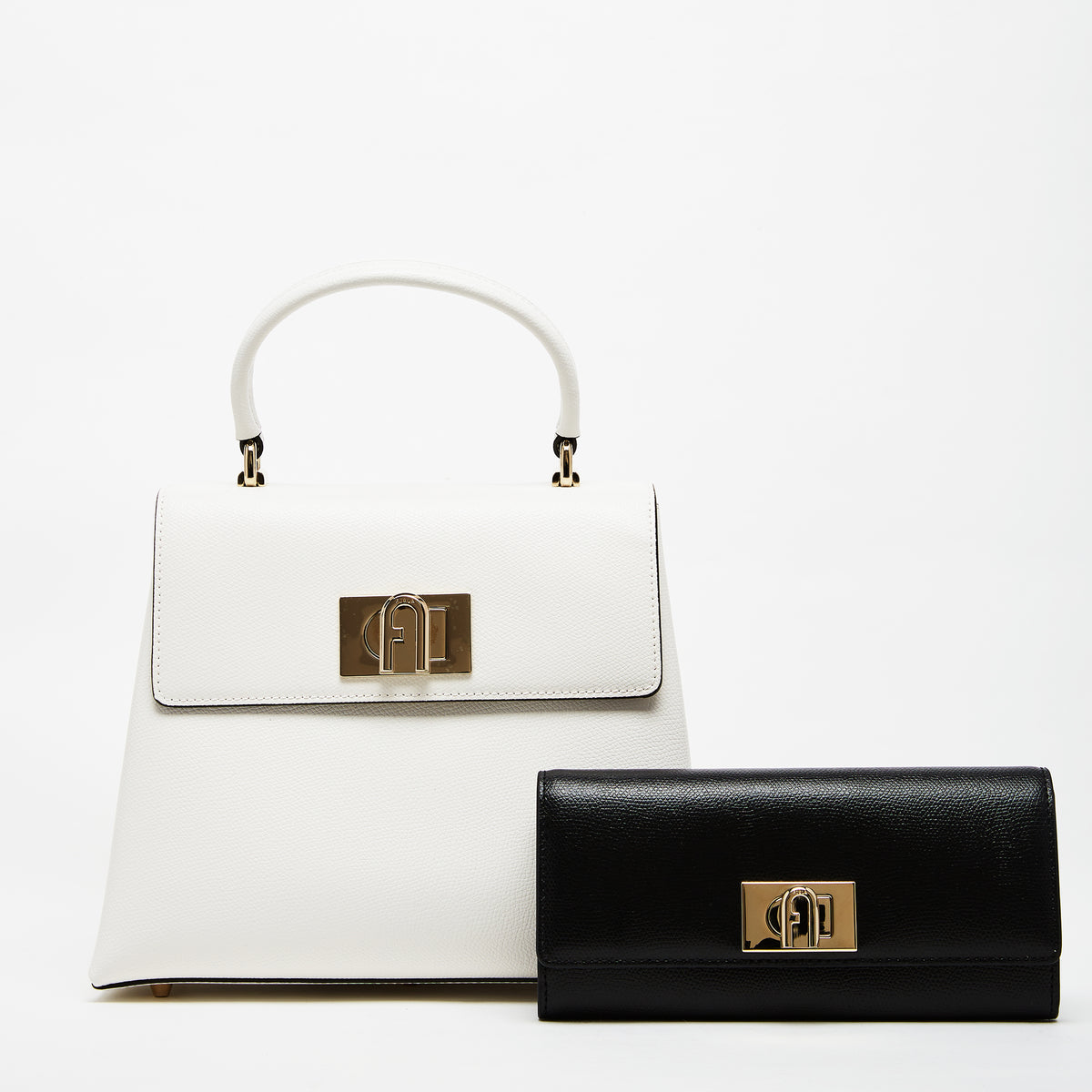 Furla 1927 Top Handle Bag with Continental Wallet Combo Talco H Nero S One Size