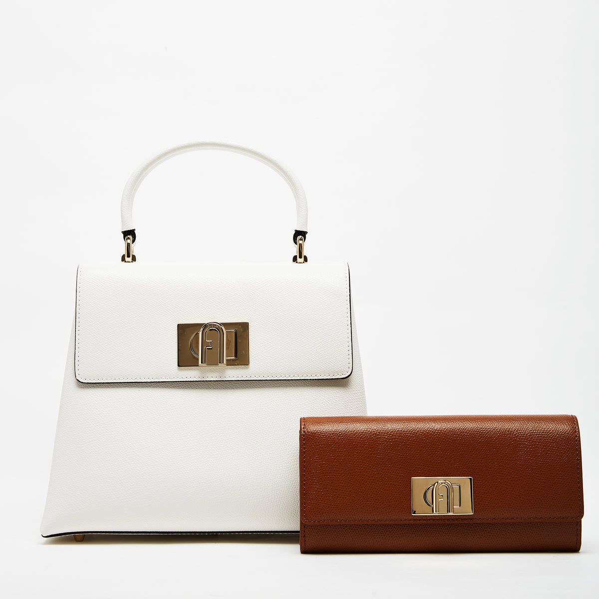 Furla 1927 Top Handle Bag with Continental Wallet Combo Talco H Cognac H S One Size