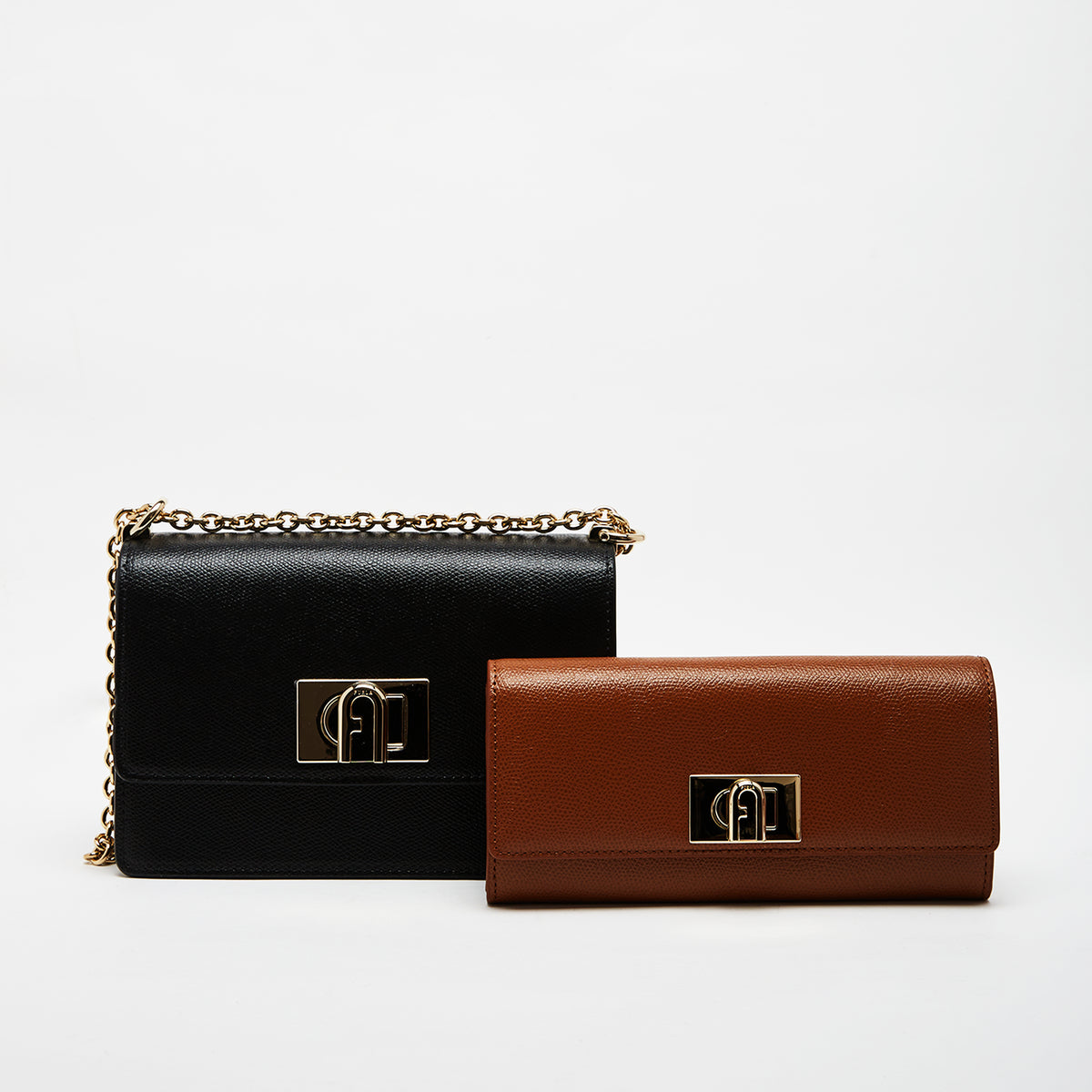 Furla 1927 Mini Crossbody Bag with Continental Wallet Combo Nero Cognac H Mini One Size
