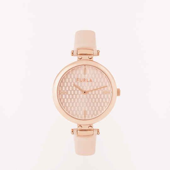 Furla New Pin Round Case 32mm Watch Candy Rose