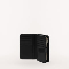 Furla Babylon Compact Wallet, Nero, Vitelo St. Ercle