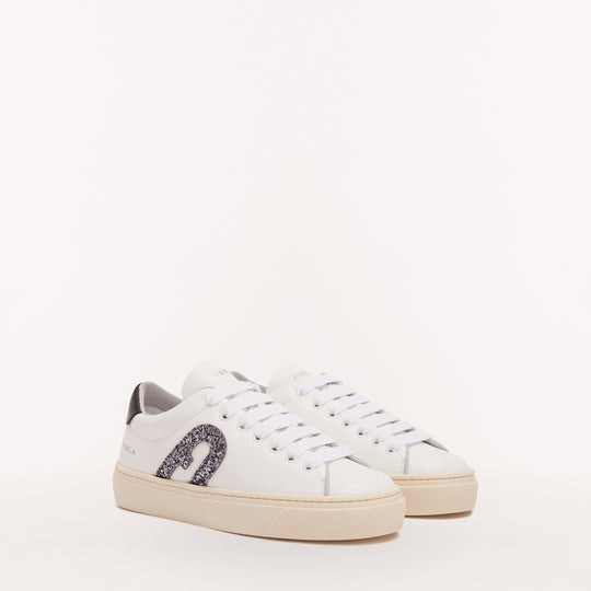 Furla Joy Lace-Up T.20 Sneakers Tal/Nero/Dark Silver