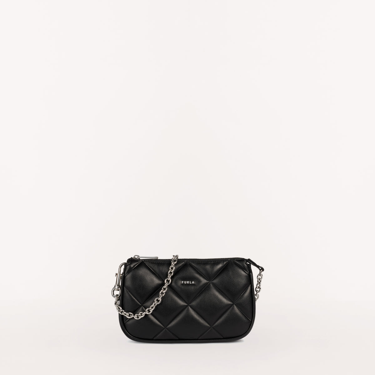 Furla Moon Shoulder Bag, Nero, Vit Sor Trp Rom