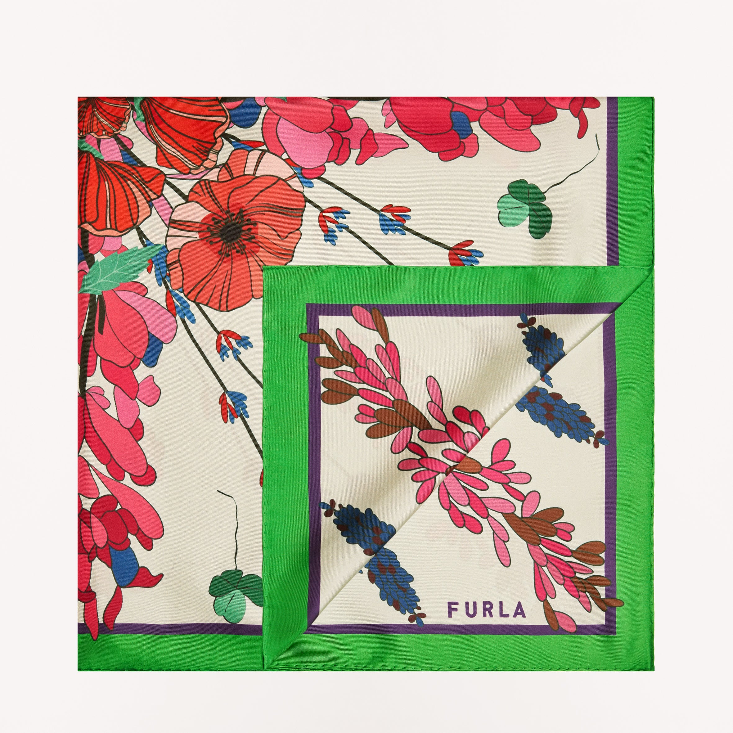 Furla Tortona Carre' 90X90, Salvia C, Set Twill Kalei