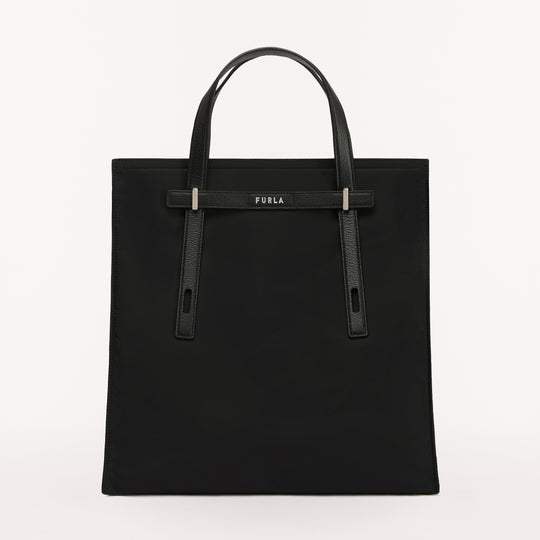 Furla Man Giove Shopper Tote Bag Nero O6 One Size