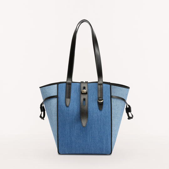 Furla Net Tote Bag Toni Blu Denim M