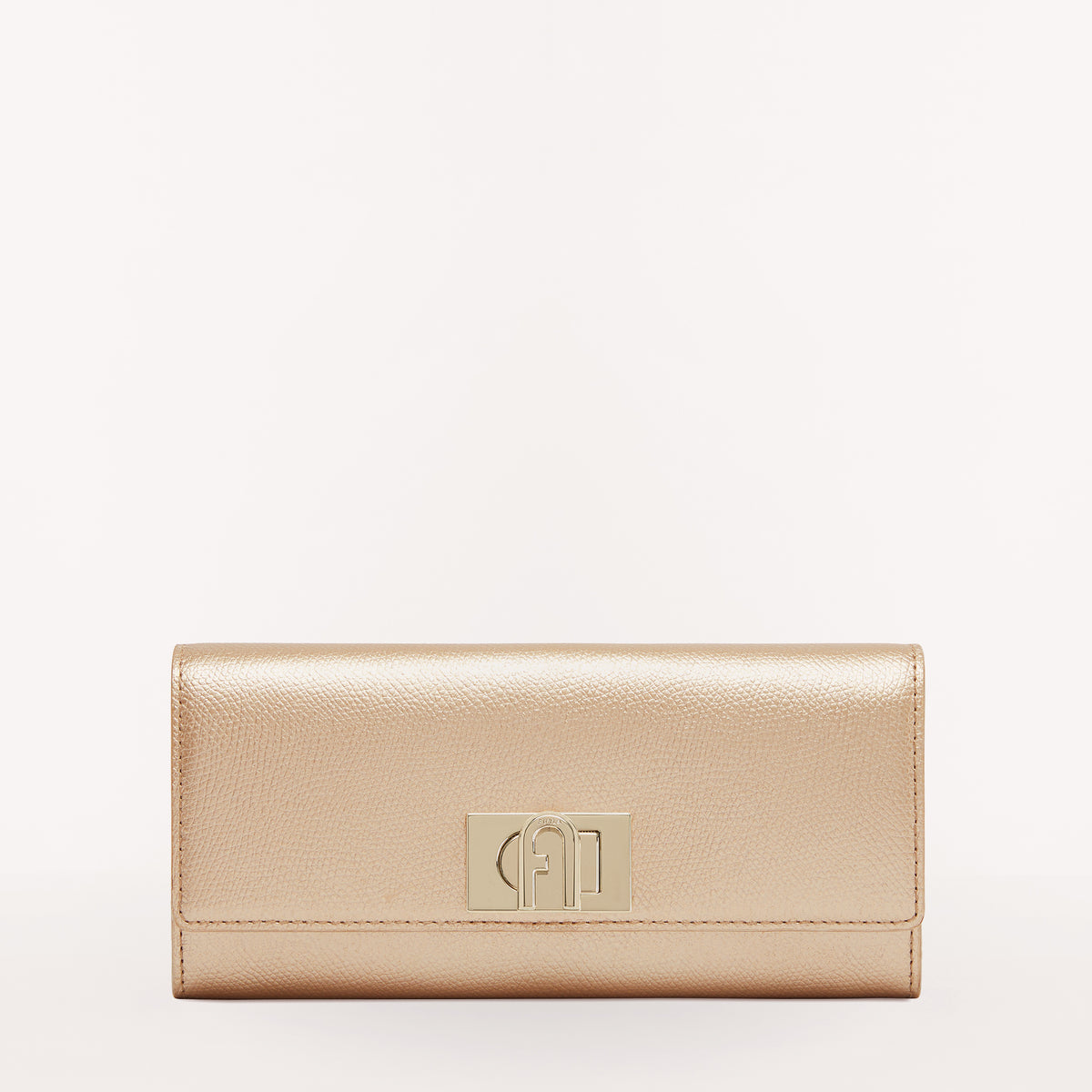Furla 1927 Continental Wallet, Champagne, Ares Metal
