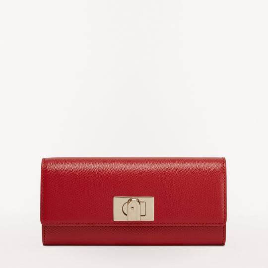 Furla 1927 Continental Wallet Rosso Vene One Size