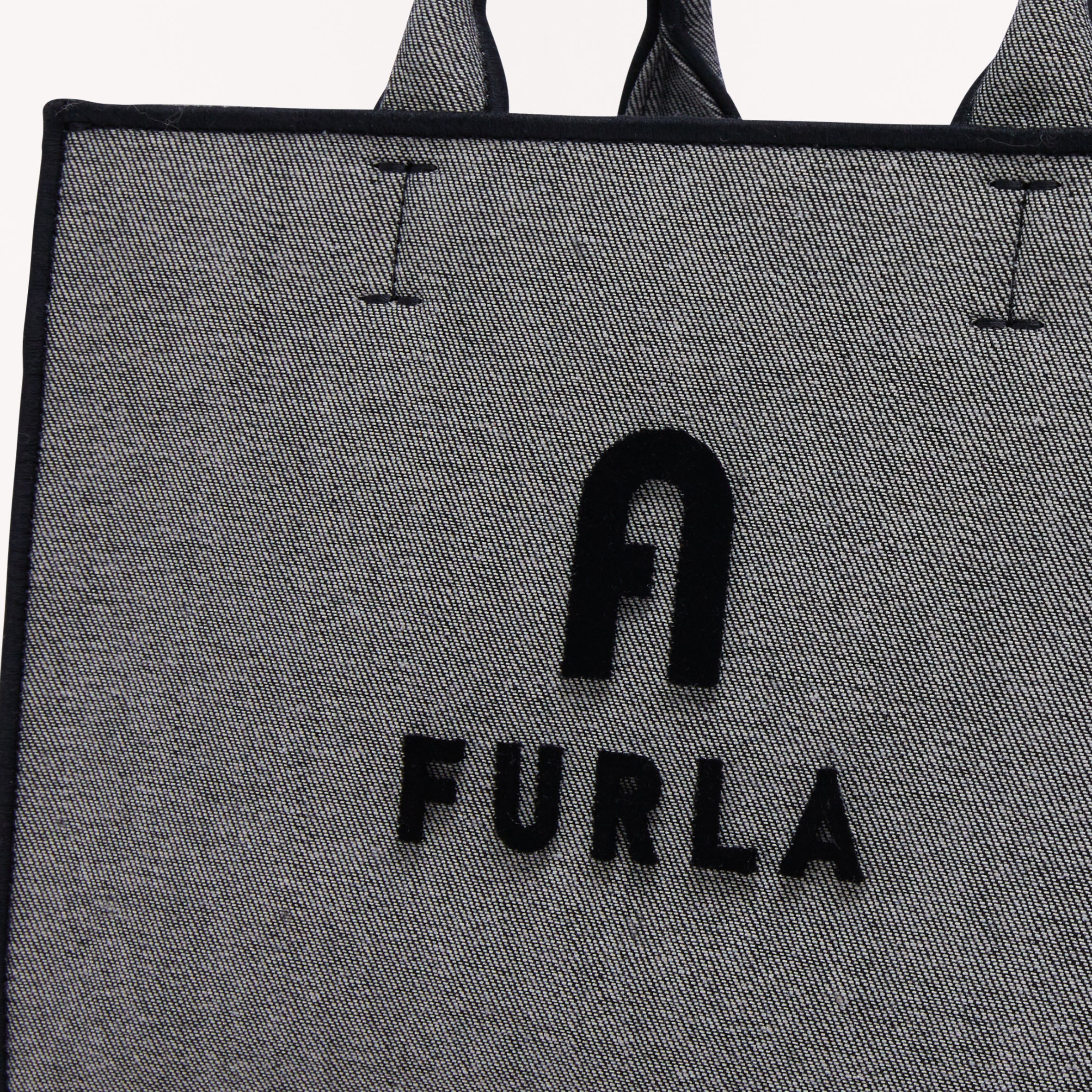 Furla 1003-G4100 OPPORTUNITY S TOTE Women's Tote Bag, GRIGIO+NERO