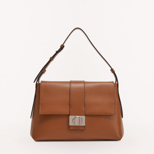 Furla Charlie Shoulder Bag Cognac H M