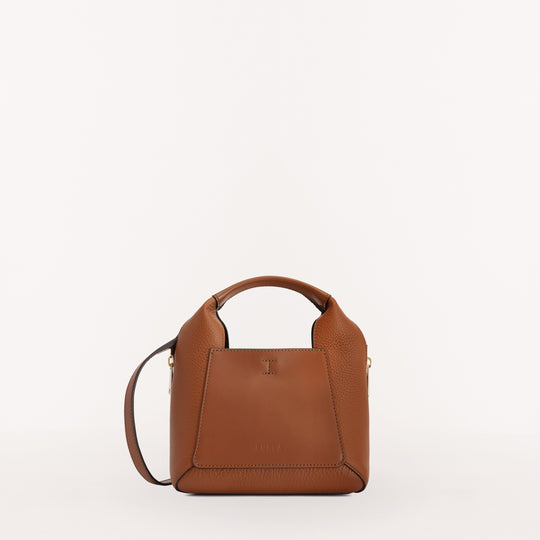 Furla Gilda Mini Tote Bag Cognac H Nero Mini