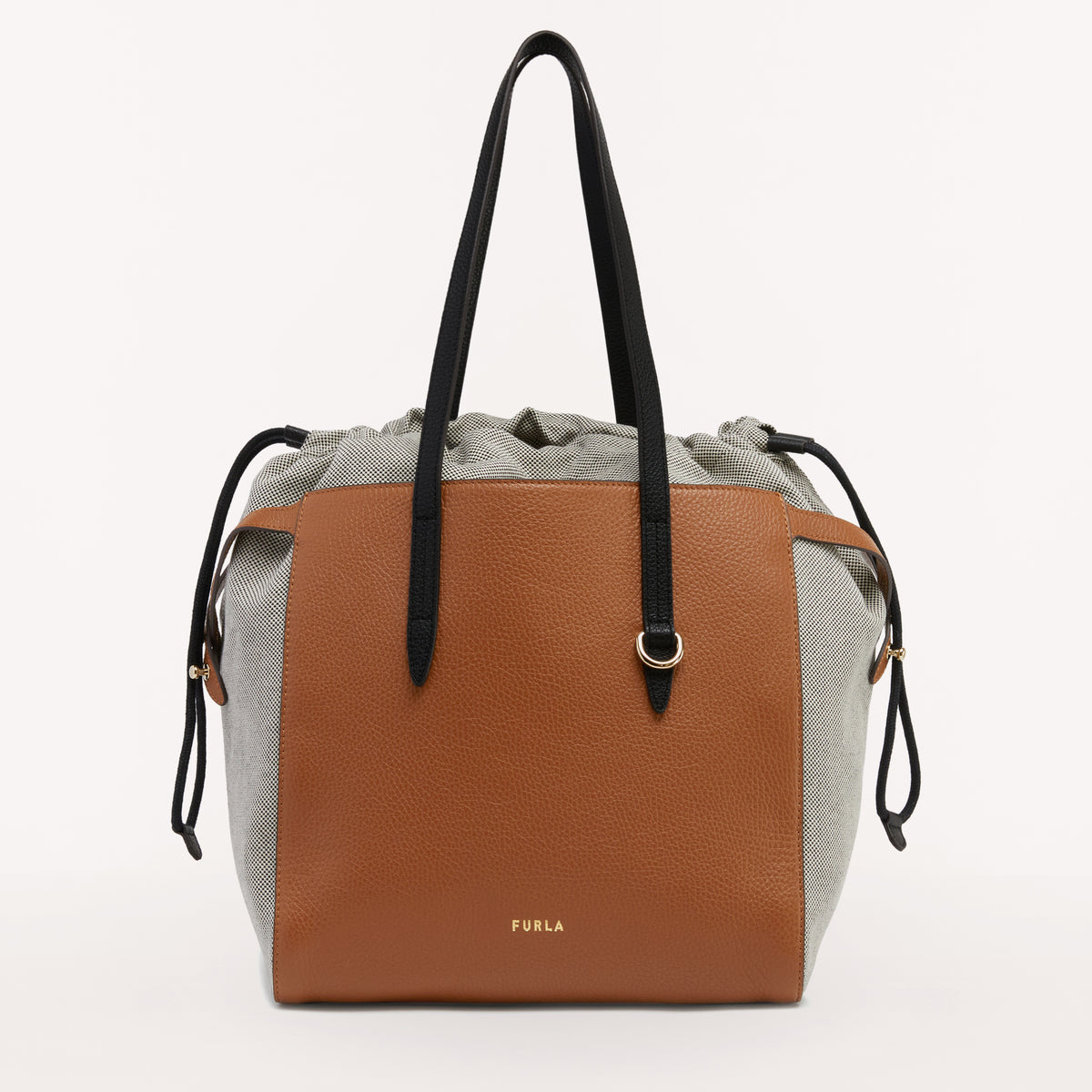 Furla Net Tote Bag Cognac H/Nero L WB00524 WB00524BX0620GHN001007