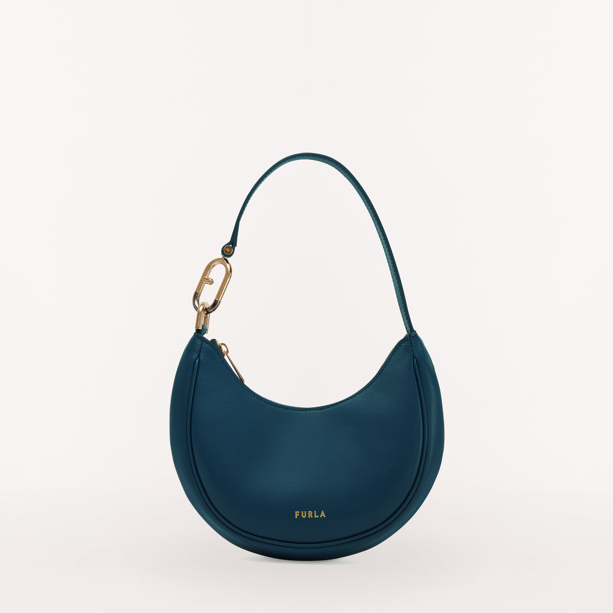 Furla Primavera Shoulder Bag, Blu Jay, Vitello Roma