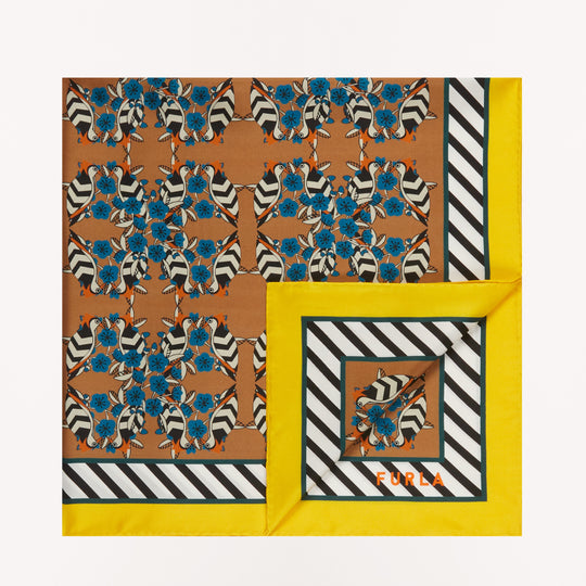 Furla Tortona Carre' 90X90 Scarf Toni Marmo