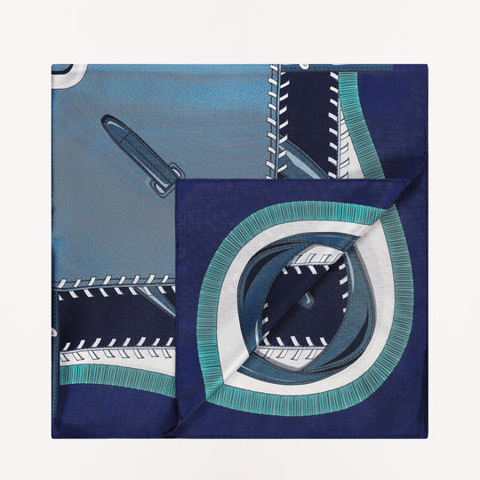 Furla Tortona Carre' 90x90 Blu Jay