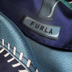 Furla Tortona Carre' 90x90 WT00021 Blu Jay 90x90 Set Twill Weavn