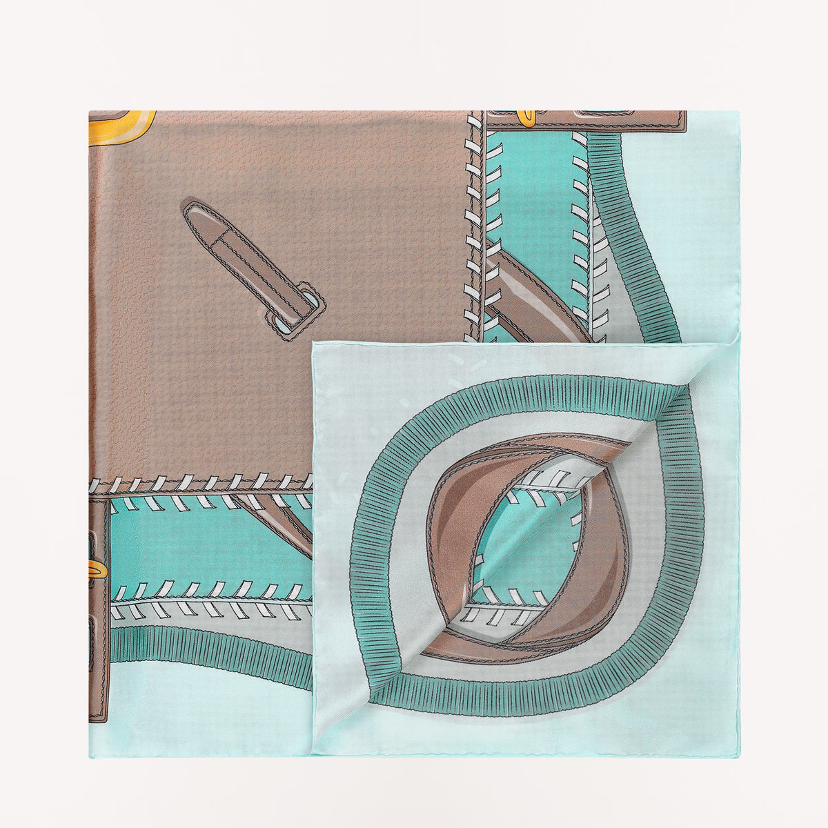 Furla Tortona Carre' 90x90 WT00021 Minty 90x90 Set Twill Weavn