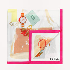 Furla Tortona Carre' 90x90 WT00021 Hot Pink 90x90 Seta Twill Bags