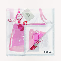 Furla Tortona Carre' 90x90 WT00021 Perla E 90x90 Seta Twill Bags