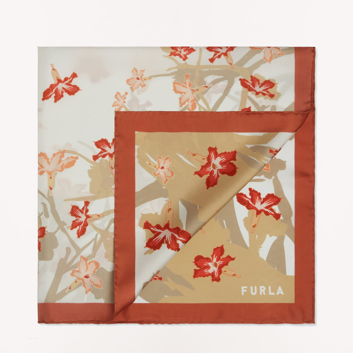 Furla Tortona Carre' 90x90 Scarf Cannella WT00021BX2064CL0004401