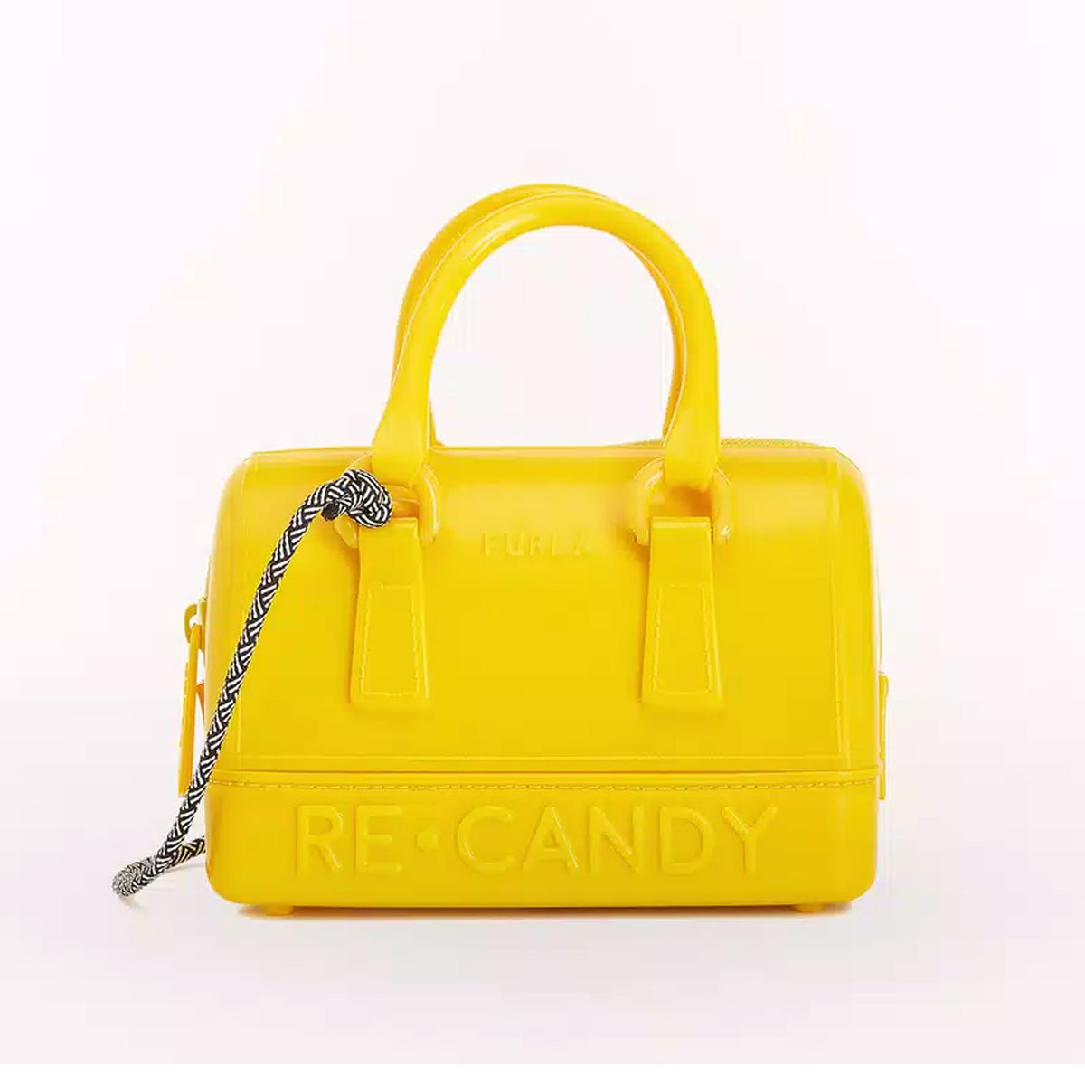 Furla Candy Cyber Yellow Mini Boston Bag