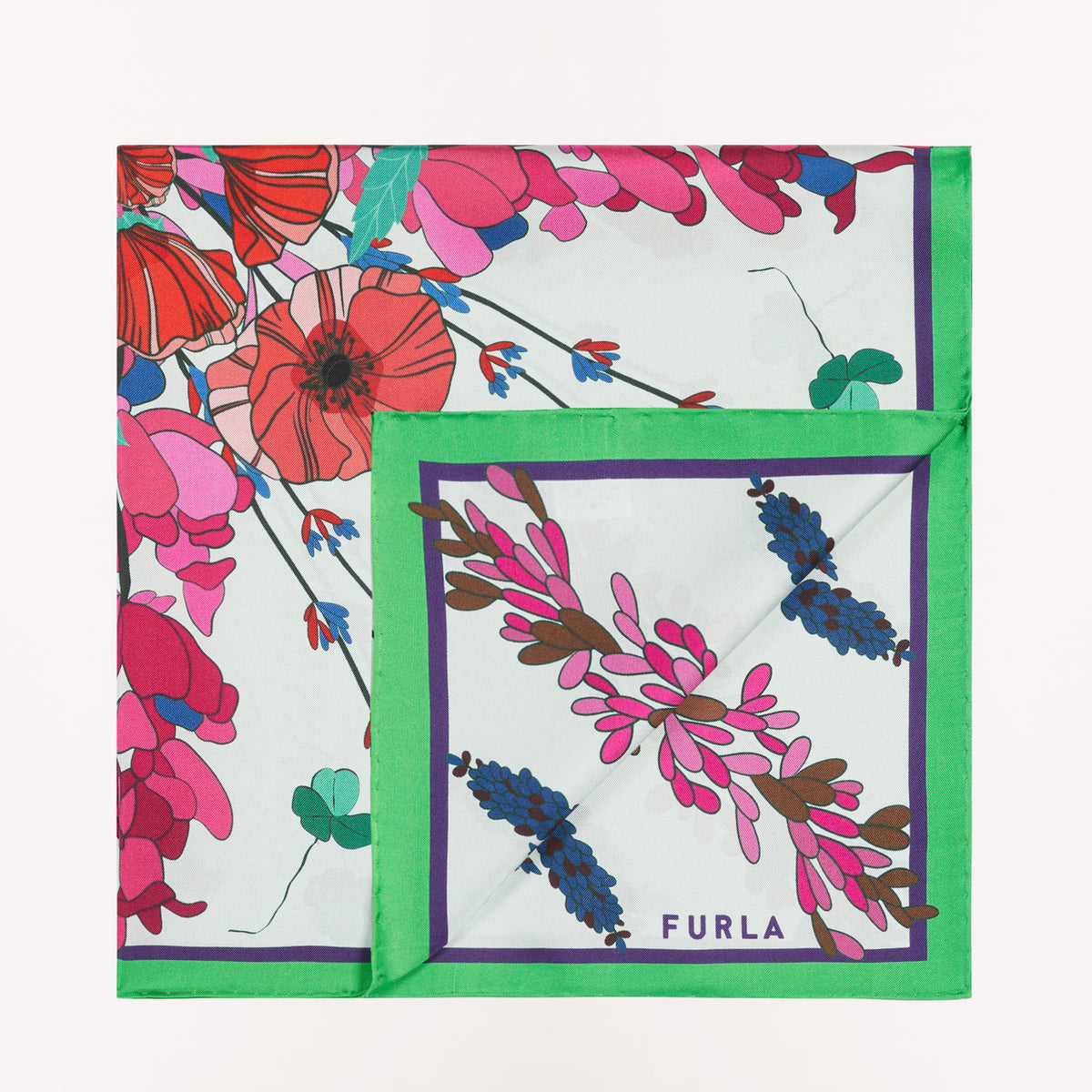 Furla Primula Carre' 60X60, Salvia C, Set Twill Kalei