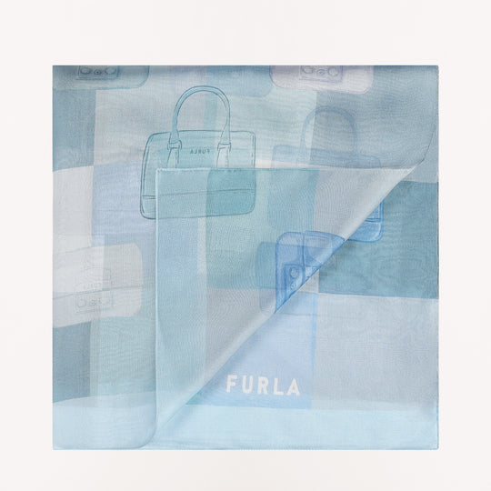 Furla Primavera Stola Toni Cerulean 70x200