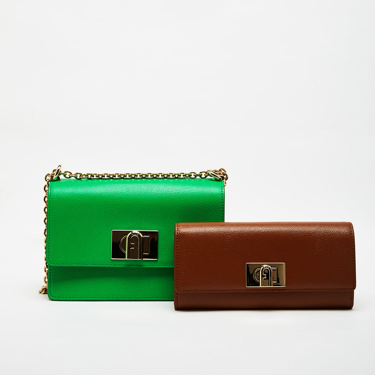 Furla 1927 Mini Crossbody Bag with Continental Wallet Combo Grass Cognac H Mini One Size