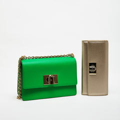 Furla 1927 Mini Crossbody Bag with Continental Wallet Combo Grass Champagne Mini One Size