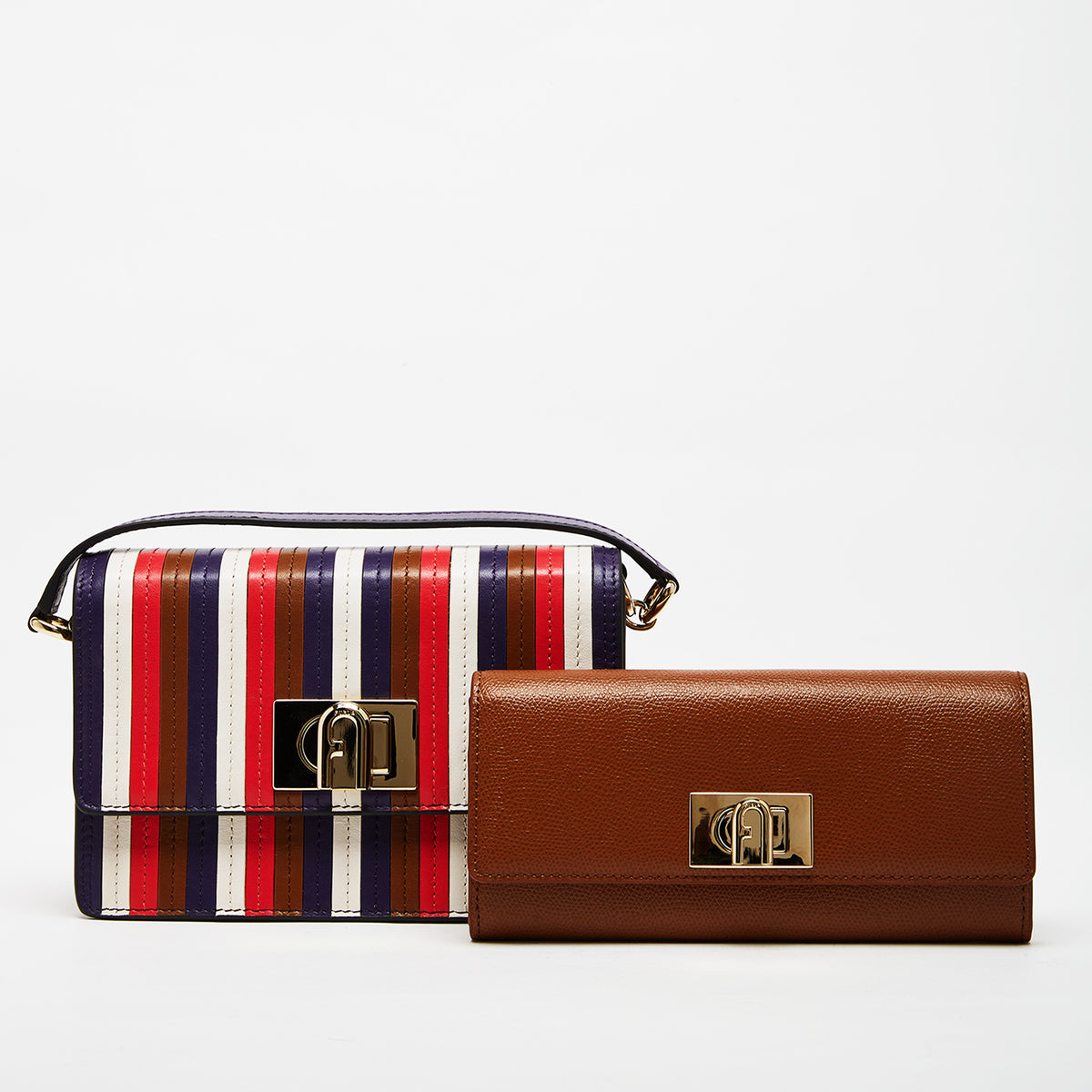 Furla 1927 Mini Crossbody Bag with Continental Wallet Combo Cogn Mystc Flam Cognac H Mini One Size