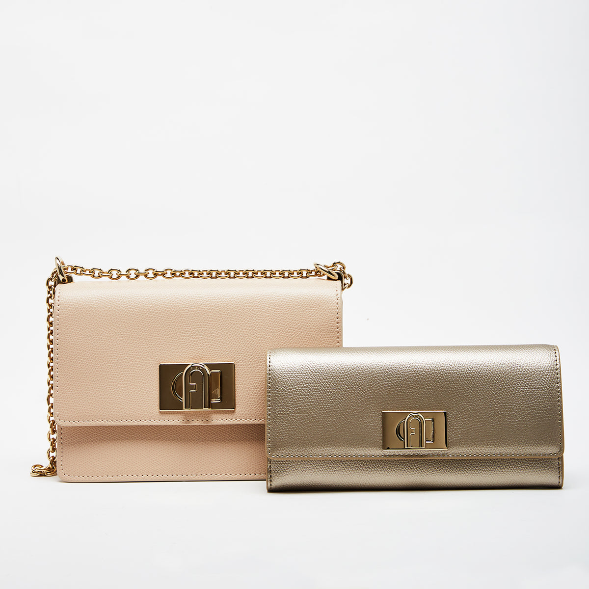 Furla 1927 Mini Crossbody Bag with Continental Wallet Combo Ballerina I Champagne Mini One Size