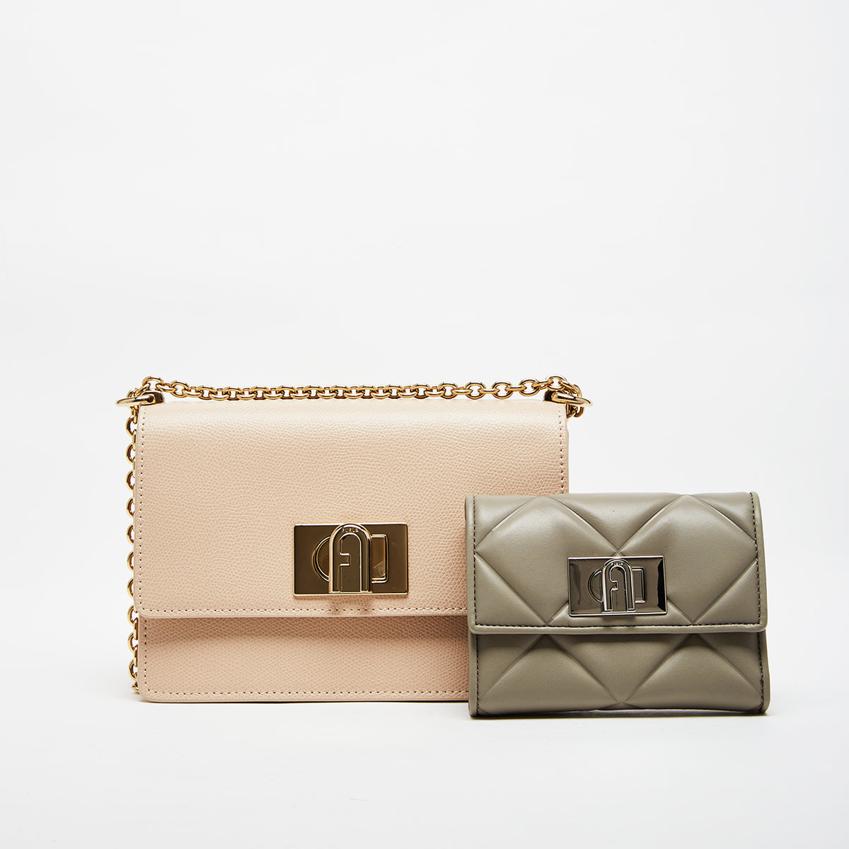 Furla 1927 Mini Crossbody Bag with Compact Wallet Combo Ballerina I Marmo C Mini M