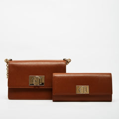 Furla 1927 Mini Crossbody Bag with Continental Wallet Combo Mars Cognac H Mini One Size