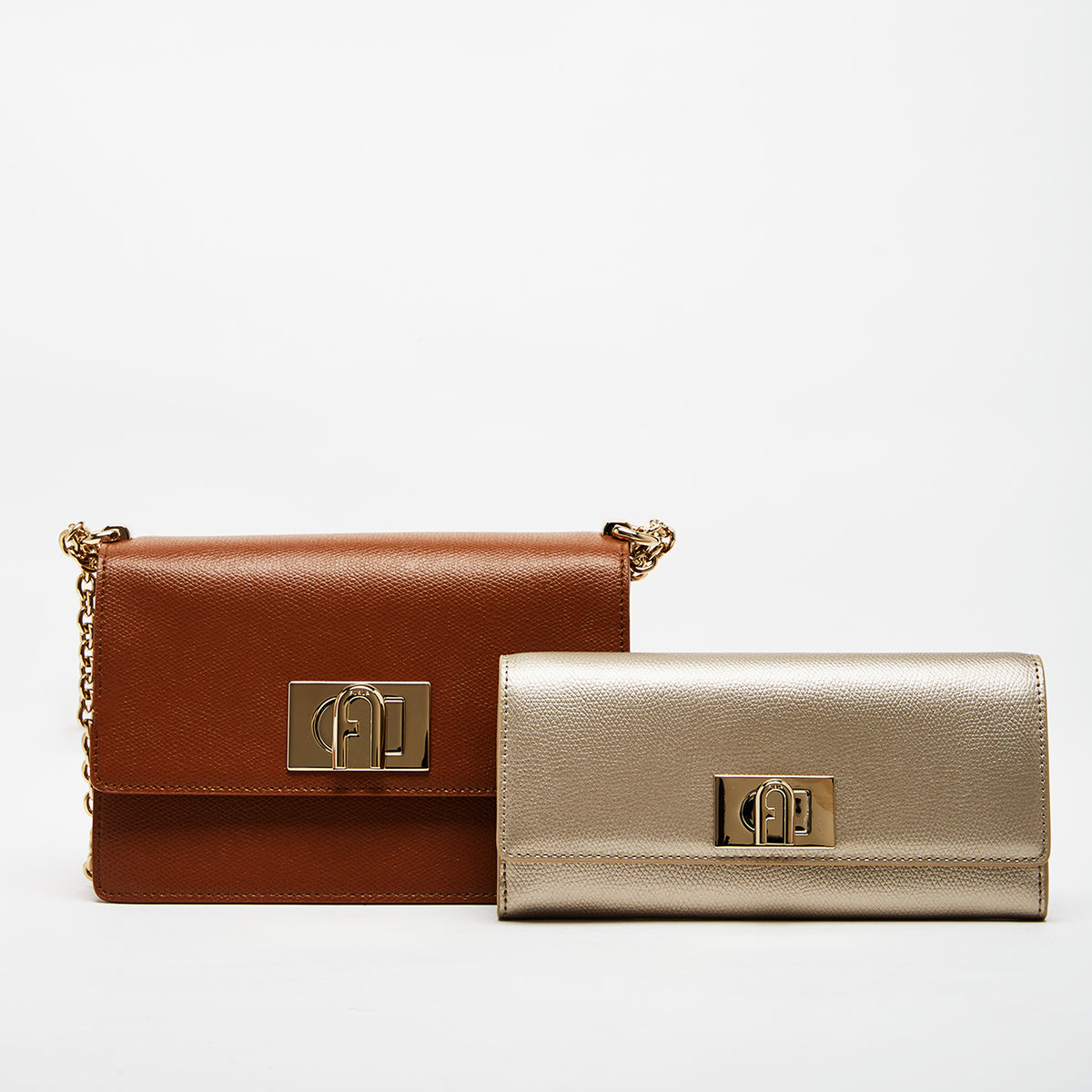 Furla 1927 Mini Crossbody Bag with Continental Wallet Combo Mars Champagne Mini One Size